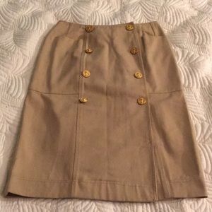 Vintage Guy Laroroche Khaki Pencil Skirt, 28”